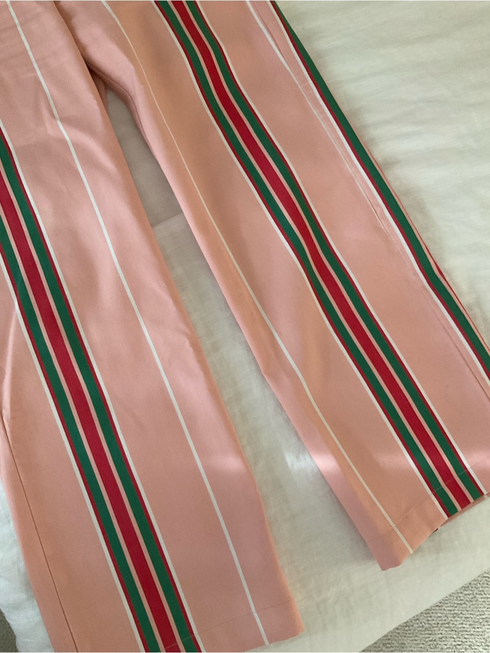 La Veste Pink Pippi 08 Striped Wide-Leg Pants - Picture 3 of 4